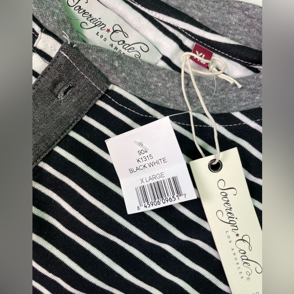Sovereign Code XL Long Sleeve Raglan Striped Shirt - Picture 3 of 4